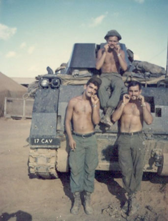 top Sgt C Johnson Left SSG B Sabrie Right Sgt S Anton